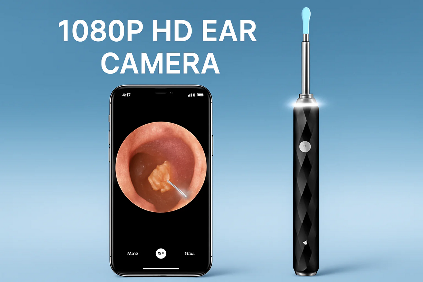 Ear Cleaner Wireless Otoscope Removal Tool With Camera 6 LED Light