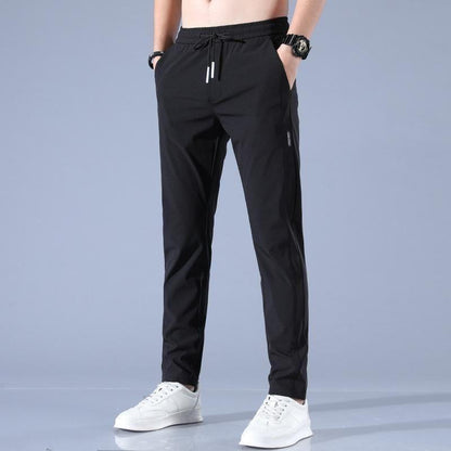 (Buy 1 Get 1 Free) MEN'S HIGH STRETCH SKINNY LYCRA TRACK PANT PANTS(Black & Grey)