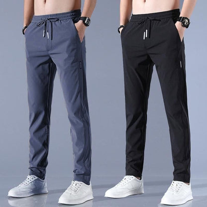 (Buy 1 Get 1 Free) MEN'S HIGH STRETCH SKINNY LYCRA TRACK PANT PANTS(Black & Grey)