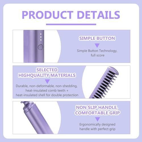 Easifi ✨Rechargeable Hot Comb Hair Straightener