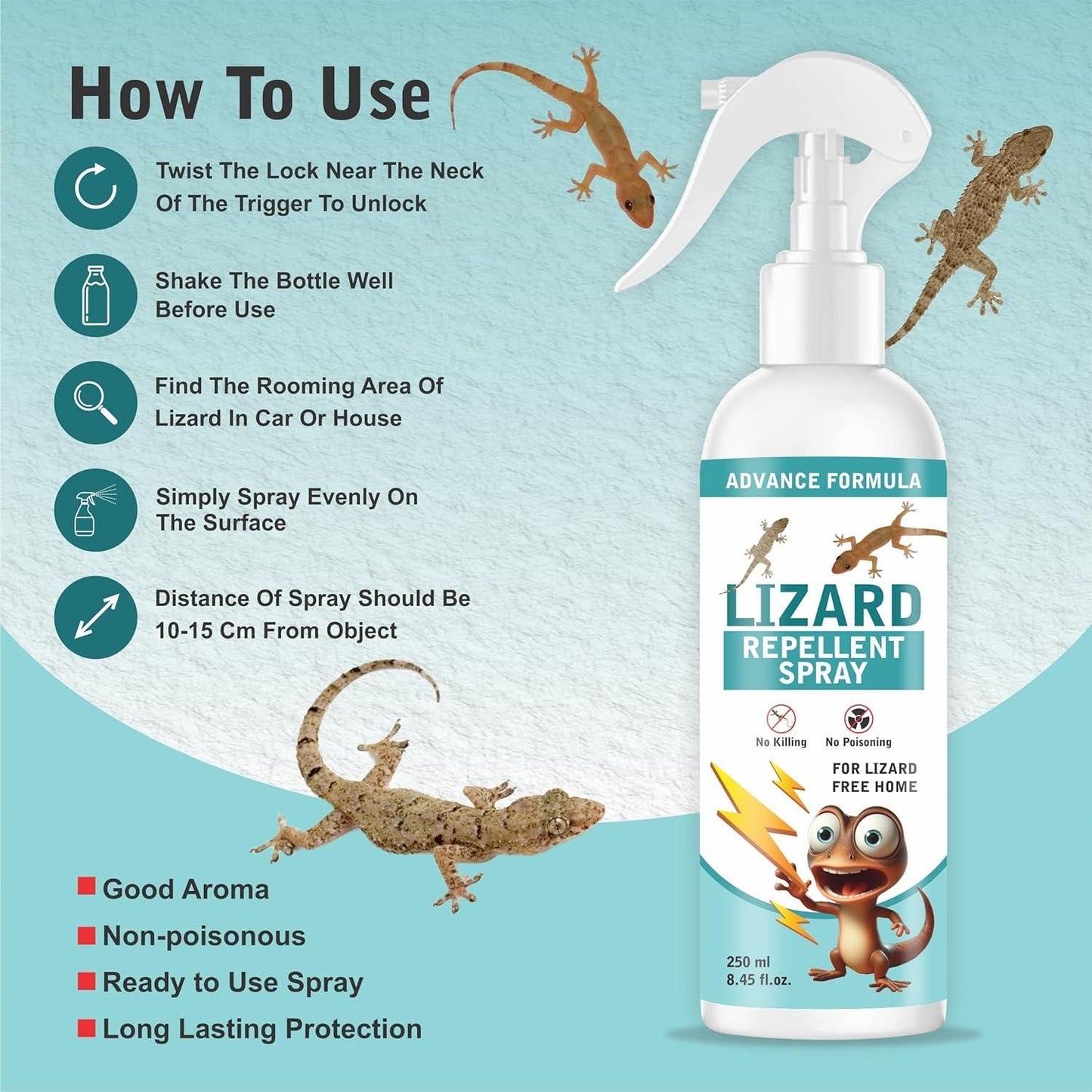 Lizard Repellent Spray 250ML (BUY 1 GET 1 FREE)