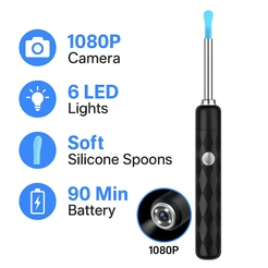 Ear Cleaner Wireless Otoscope Removal Tool With Camera 6 LED Light