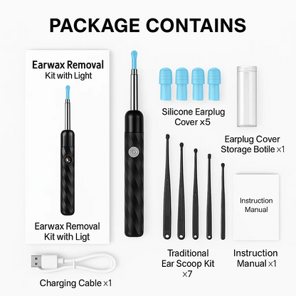 Ear Cleaner Wireless Otoscope Removal Tool With Camera 6 LED Light